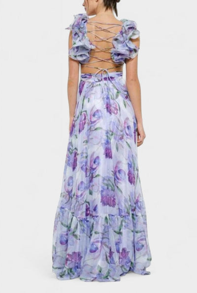 Elise | Backless Printed Maxi Dress