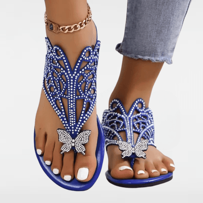EVELYN | SEQUIENCED BUTTERFLY SANDALS