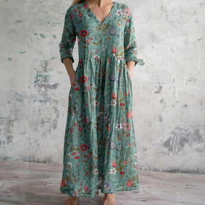 FAYE | HALF - SLEEVED FLORAL DRESS