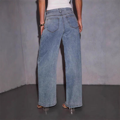 Fiona™ | Mid - rise straight cut jeans – fluid & feminine look