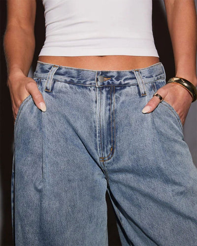 Fiona™ | Mid - rise straight cut jeans – fluid & feminine look