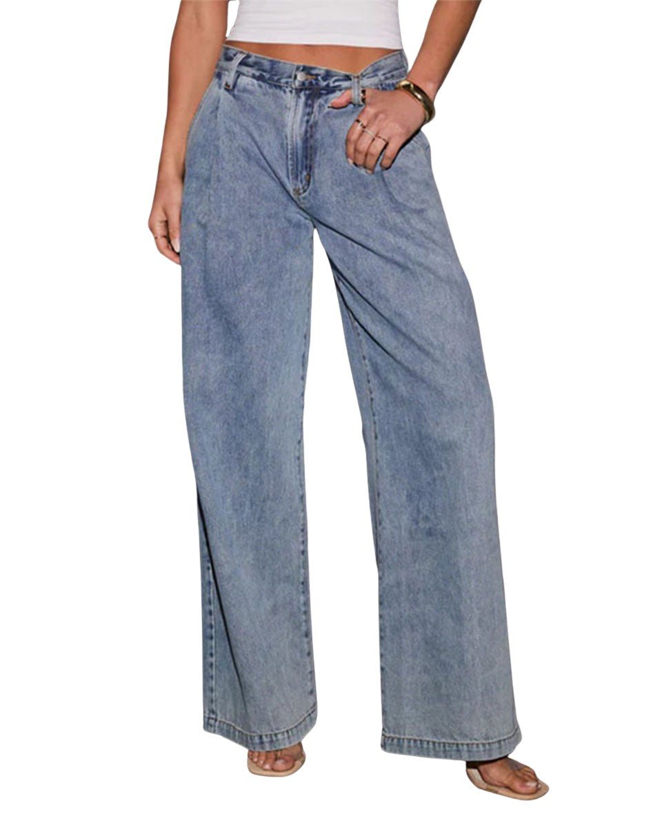 Fiona™ | Mid - rise straight cut jeans – fluid & feminine look