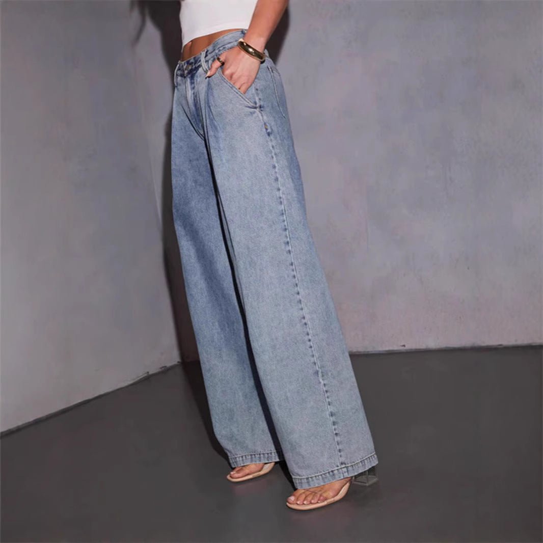 Fiona™ | Mid - rise straight cut jeans – fluid & feminine look