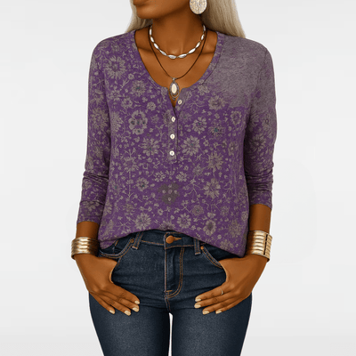 FLEXIA | LONG SLEEVED FLORAL BLOUSE