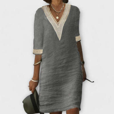FLOR | CASUAL MID - SLEEVED DRESS
