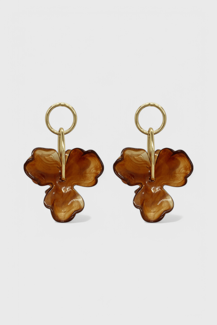 Flower Pendant Earrings