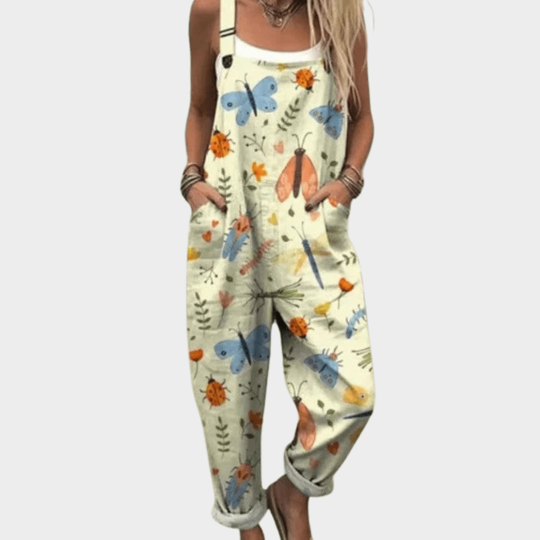 GEMMA | STYLISH BUTTERFLY ART JUMPSUIT