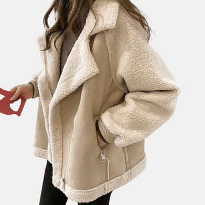 Genevieve | Faux Shearling Zip - Up Jacket