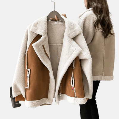Genevieve | Faux Shearling Zip - Up Jacket