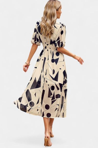 Georgina | V - Neck Floral Midi Dress