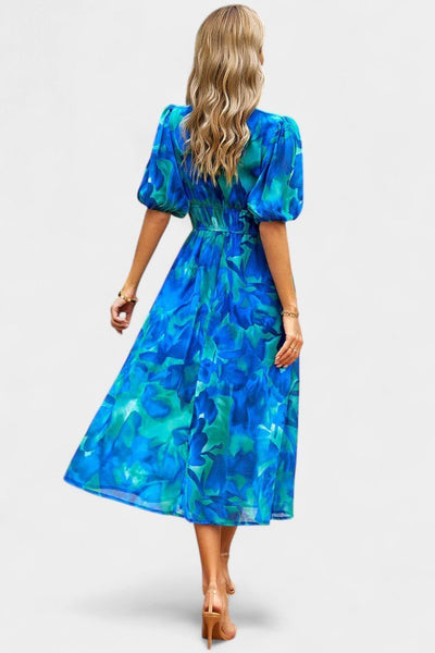 Georgina | V - Neck Floral Midi Dress