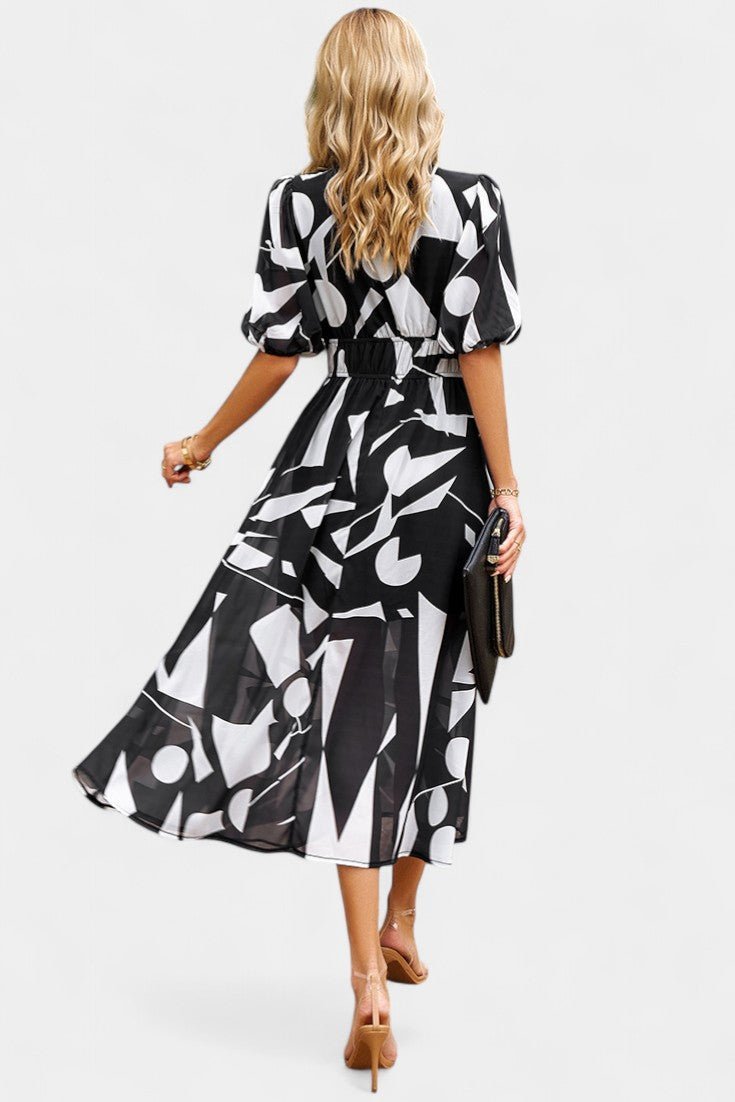 Georgina | V - Neck Floral Midi Dress