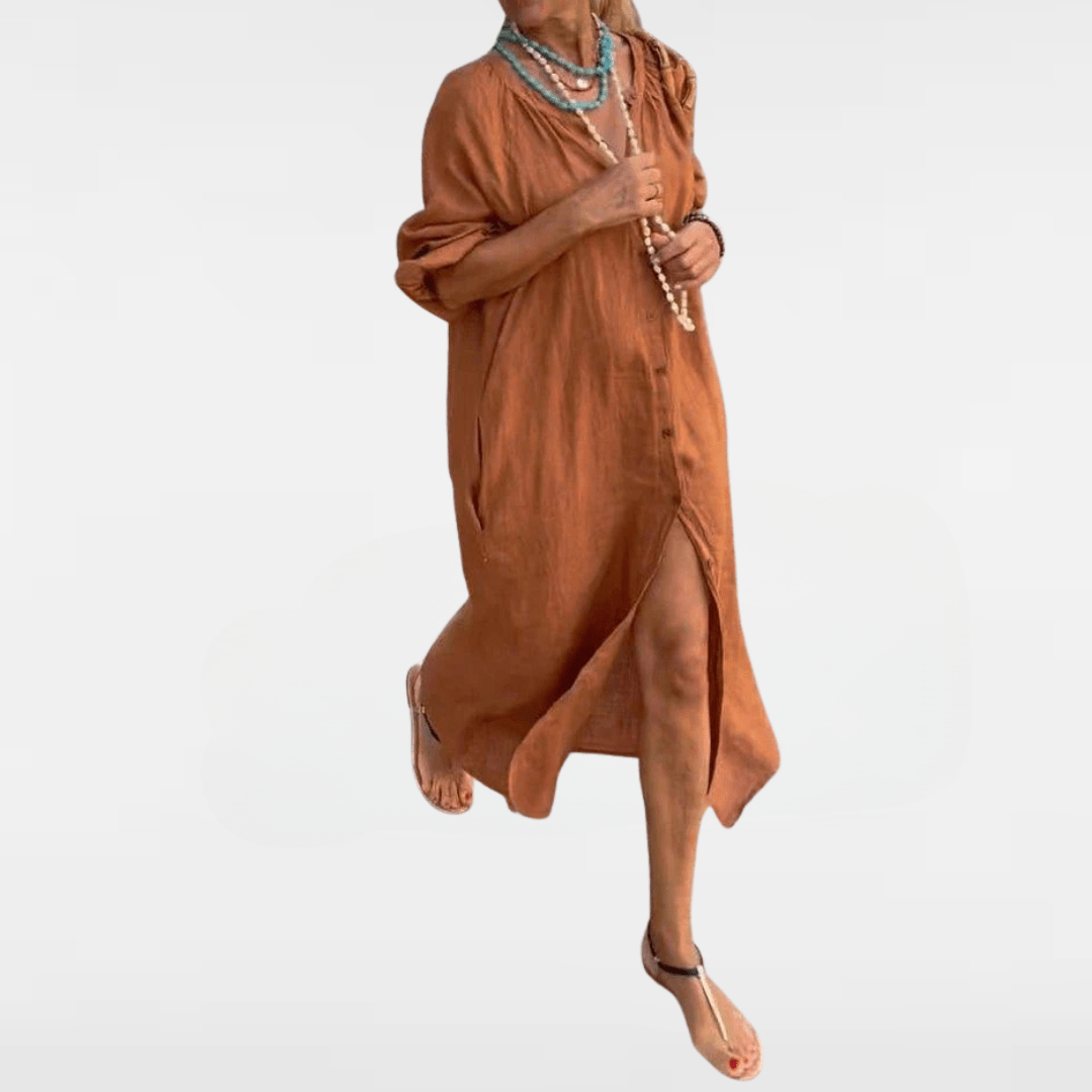 GRACE | CASUAL LONG BUTTONED DRESS