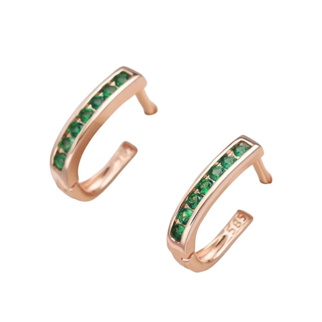 Green Crystal Earrings