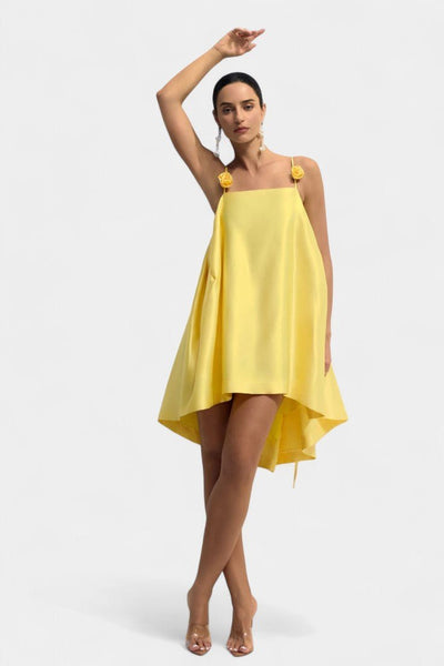 Hedda | Rose Detail Spaghetti Strap Mini Dress