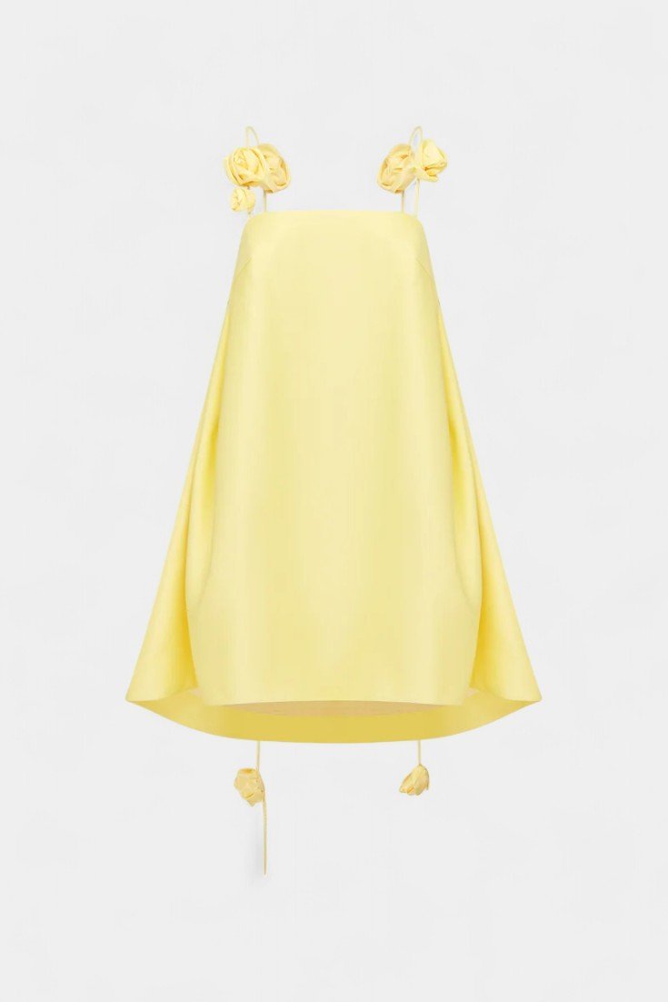 Hedda | Rose Detail Spaghetti Strap Mini Dress