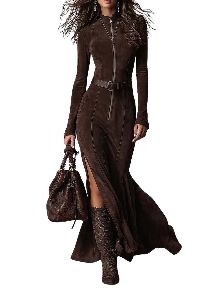 Ilenia | Timeless Brown Long Dress