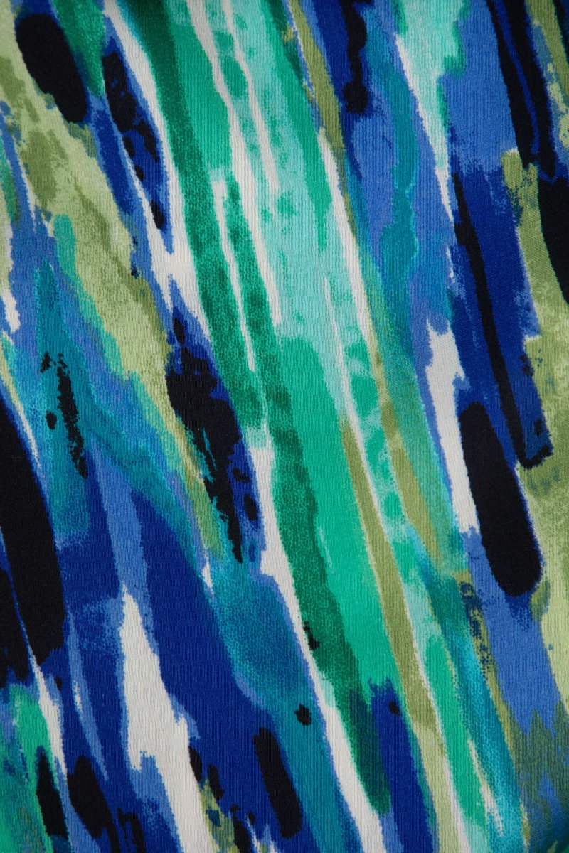 Inna | Marble Print High - Waisted Straight Leg Pants