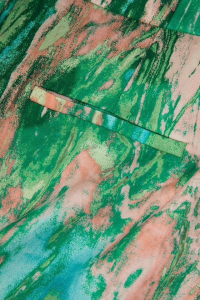 Inna | Marble Print High - Waisted Straight Leg Pants