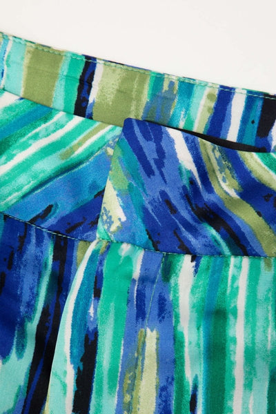 Inna | Marble Print High - Waisted Straight Leg Pants