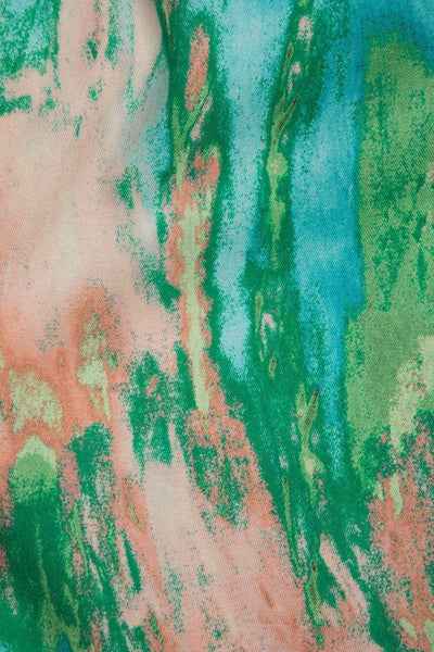 Inna | Marble Print High - Waisted Straight Leg Pants