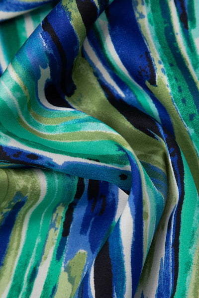 Inna | Marble Print High - Waisted Straight Leg Pants