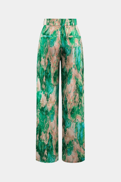 Inna | Marble Print High - Waisted Straight Leg Pants