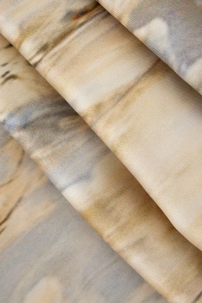 Inna | Marble Print High - Waisted Straight Leg Pants