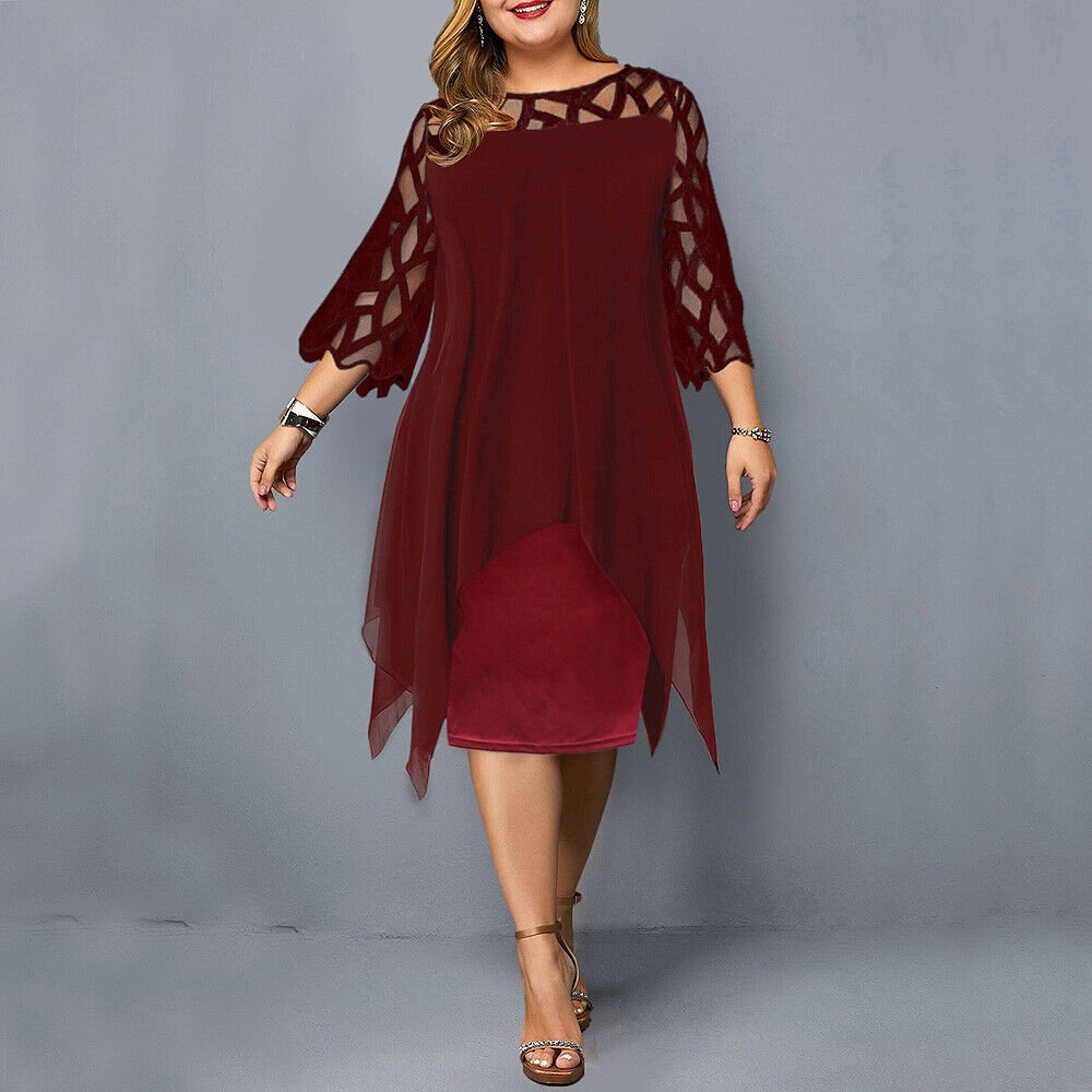 Isabella | Chic Plus Size Midi Dress For Modern Women