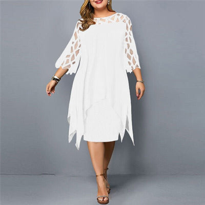 Isabella | Chic Plus Size Midi Dress For Modern Women