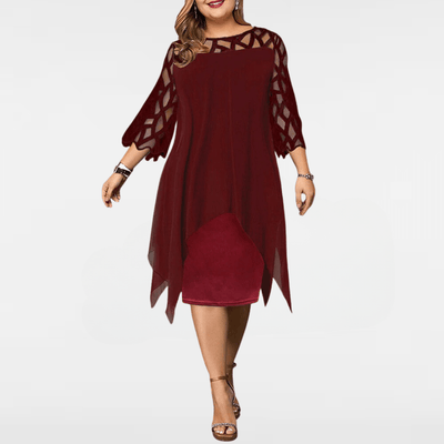 Isabella | Chic Plus Size Midi Dress For Modern Women