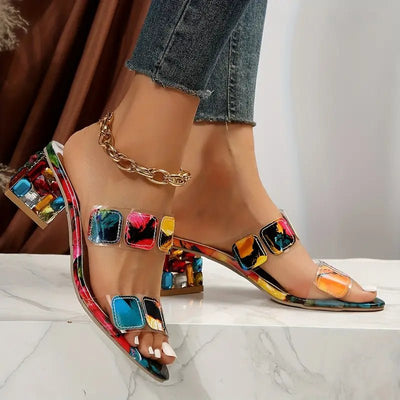 JANA | COLORFUL DOUBLE STRAPPED SANDALS