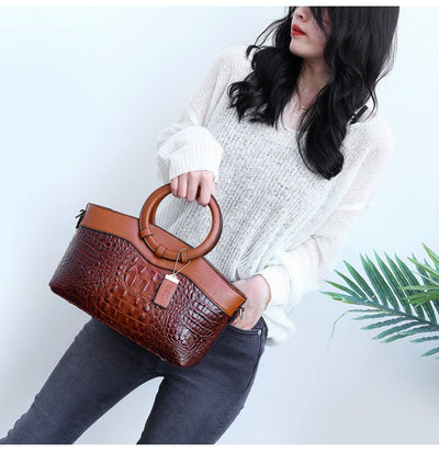 JAYE | STYLISH CROCODILE PATTERN HANDBAG