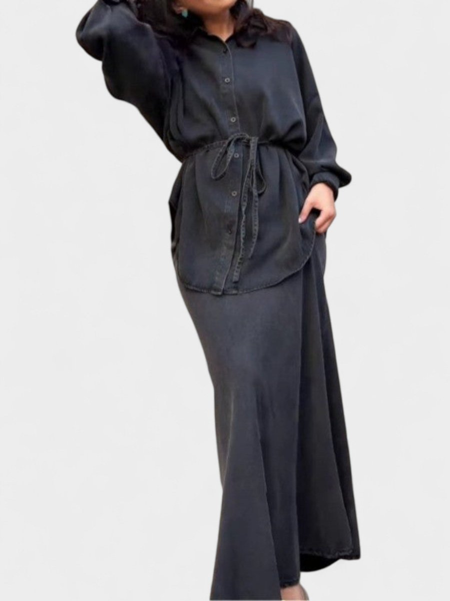 Joe | Tie - Drawstring Shirt & Skirt Set