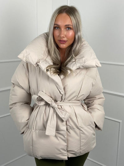 Karly | Stylish Belted Puffer Jacket