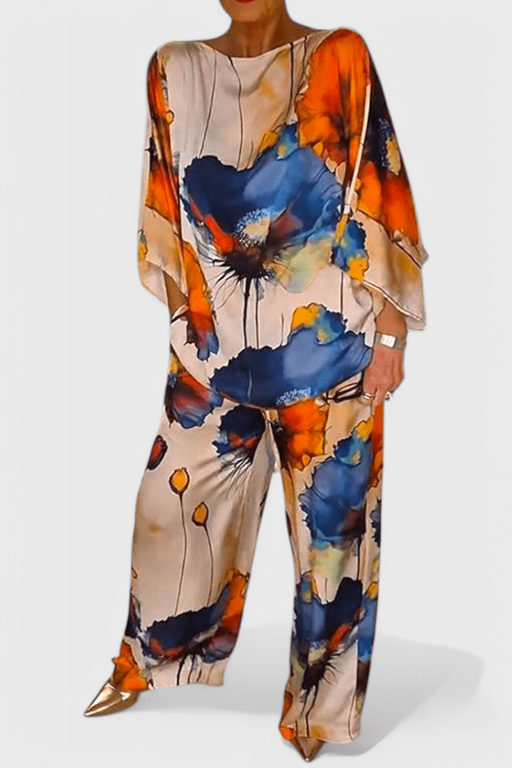 Karoline | Floral Two - Piece Set with Relaxed Fit