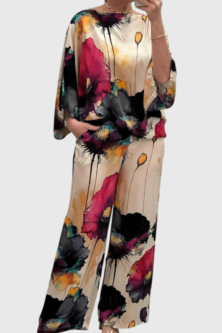 Karoline | Floral Two - Piece Set with Relaxed Fit