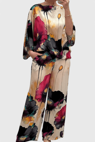 Karoline | Floral Two - Piece Set with Relaxed Fit