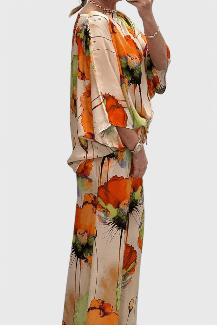 Karoline | Floral Two - Piece Set with Relaxed Fit