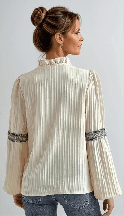 KINSLEY | LUXURIOUS V - NECK BLOUSE