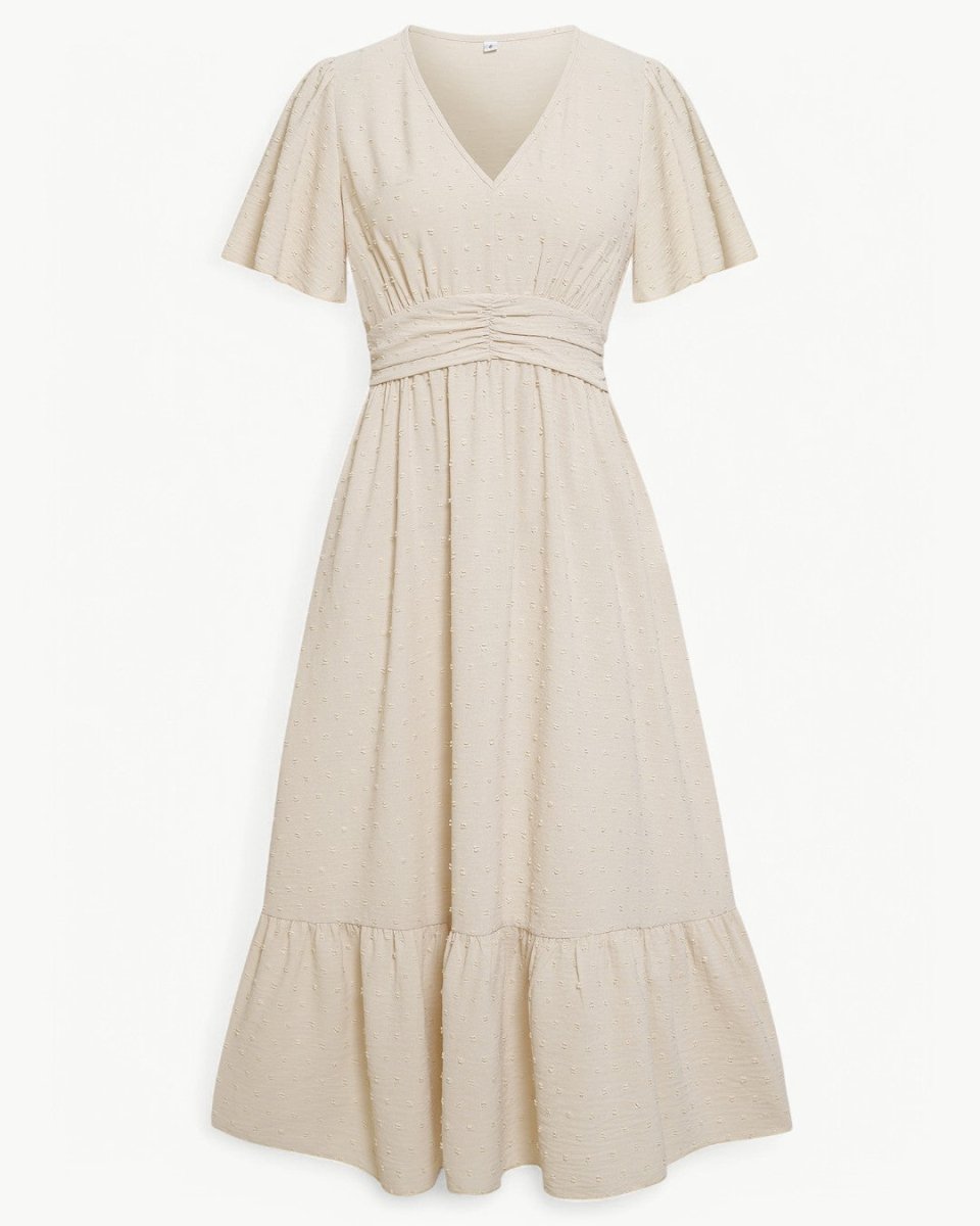 KLARISSE | ELEGANT FLOWY SUMMER V - NECK DRESS