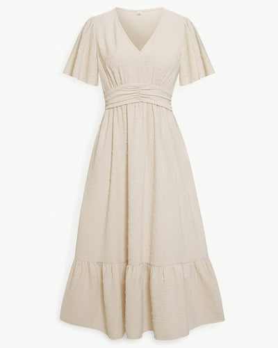 KLARISSE | ELEGANT FLOWY SUMMER V - NECK DRESS