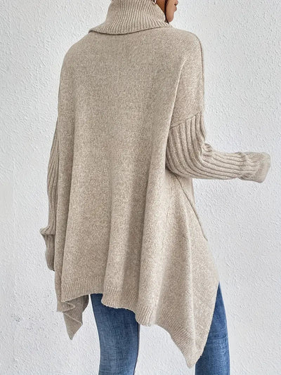 LAORA | Sweater with Long Sleeves and High Collar
