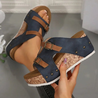 LARA | ORTHOPEDIC WEDGE - HEELED SANDALS