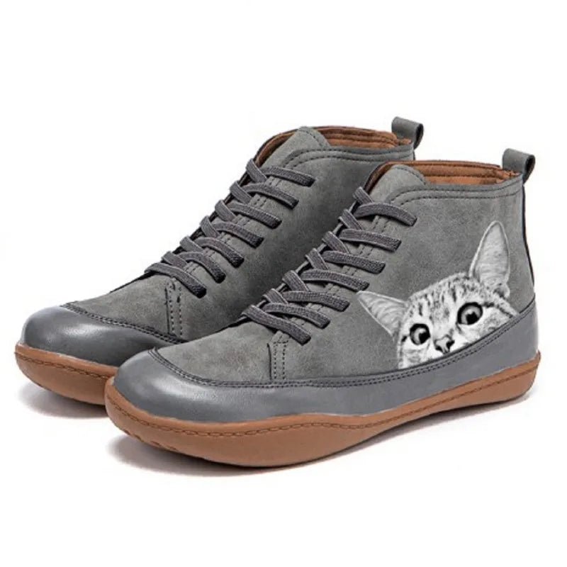 Leather Ankle Boots for Cat Lovers