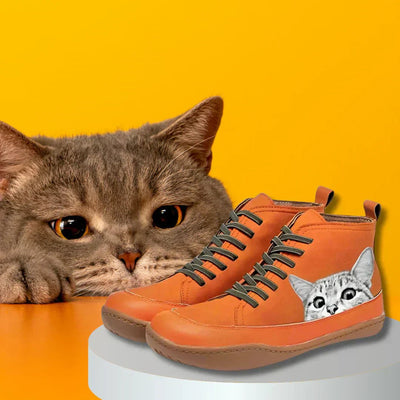 Leather Ankle Boots for Cat Lovers