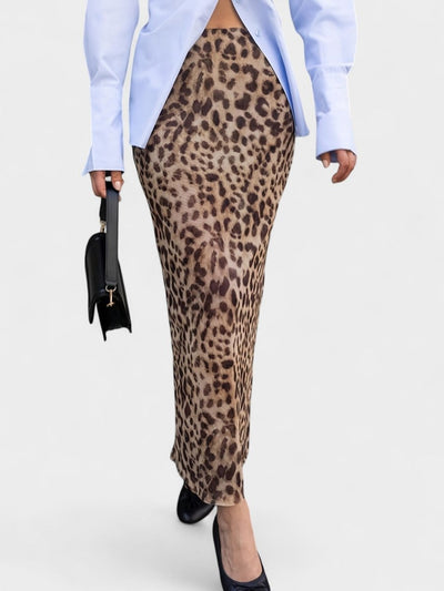 Lila | Leopard Print Maxi Skirt