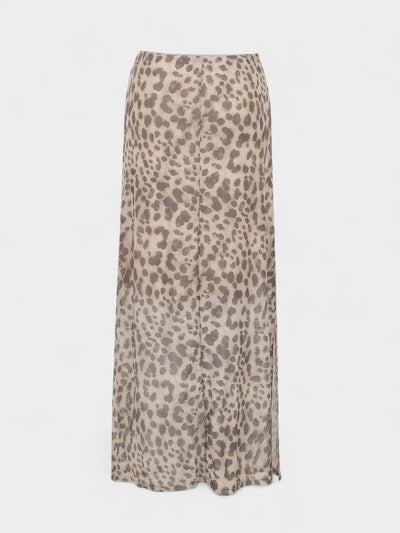 Lila | Leopard Print Maxi Skirt