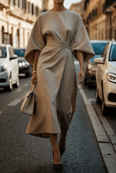 LILIANA | CLASSIC LANTERN SLEEVE DRESS