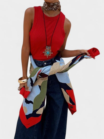 Lydia | Abstract Knit Cardigan & Skirt Set